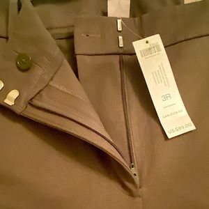 Chico’s polished bi-stretch straight leg pant - deep olive (unlined); brand new